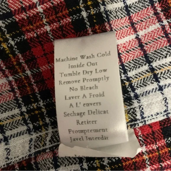 Frank and Eileen Shirt Top Women S Plaid Relaxed Button Up Preppy Italian Eileen - Picture 16 of 16